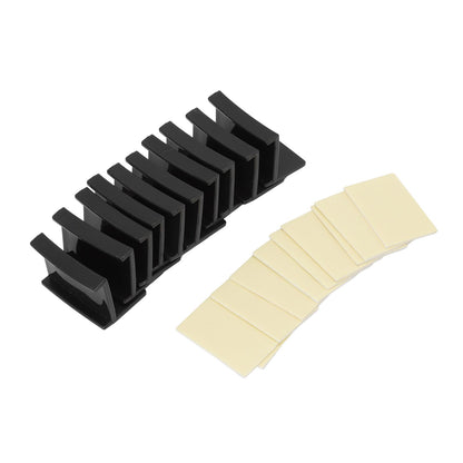 10 Pcs Hat Hooks Modern Minimalist Lossless Strong Acrylic Adhesive Hat Hangers for Home Wall Black V1294-YM0523-3116220004611