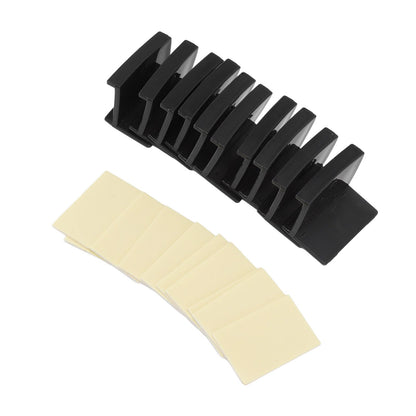10 Pcs Hat Hooks Modern Minimalist Lossless Strong Acrylic Adhesive Hat Hangers for Home Wall Black V1294-YM0523-3116220004611