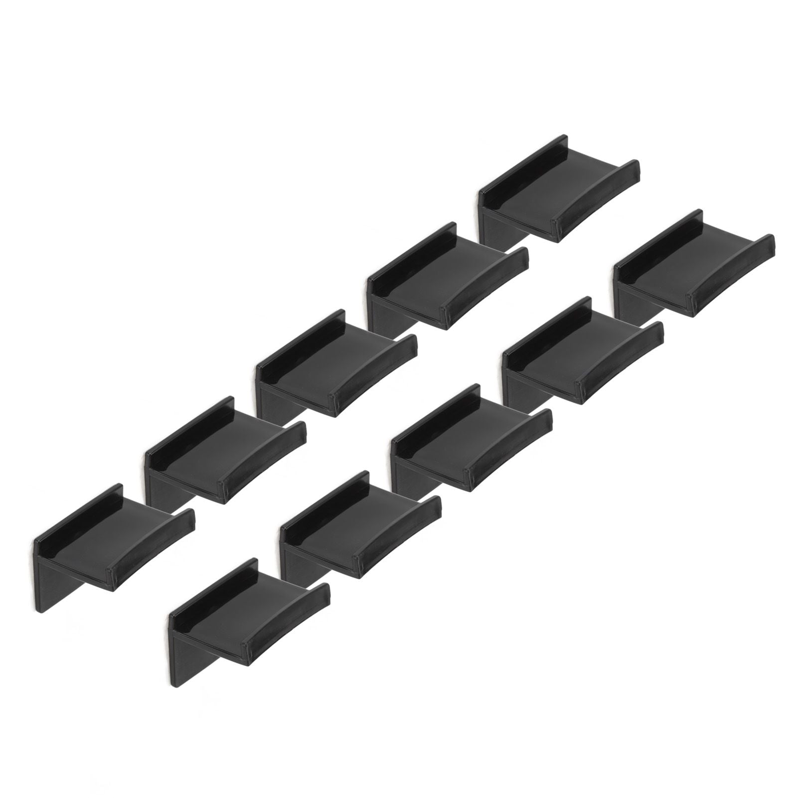 10 Pcs Hat Hooks Modern Minimalist Lossless Strong Acrylic Adhesive Hat Hangers for Home Wall Black V1294-YM0523-3116220004611