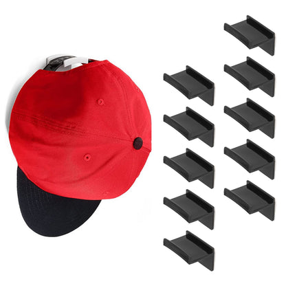 10 Pcs Hat Hooks Modern Minimalist Lossless Strong Acrylic Adhesive Hat Hangers for Home Wall Black V1294-YM0523-3116220004611