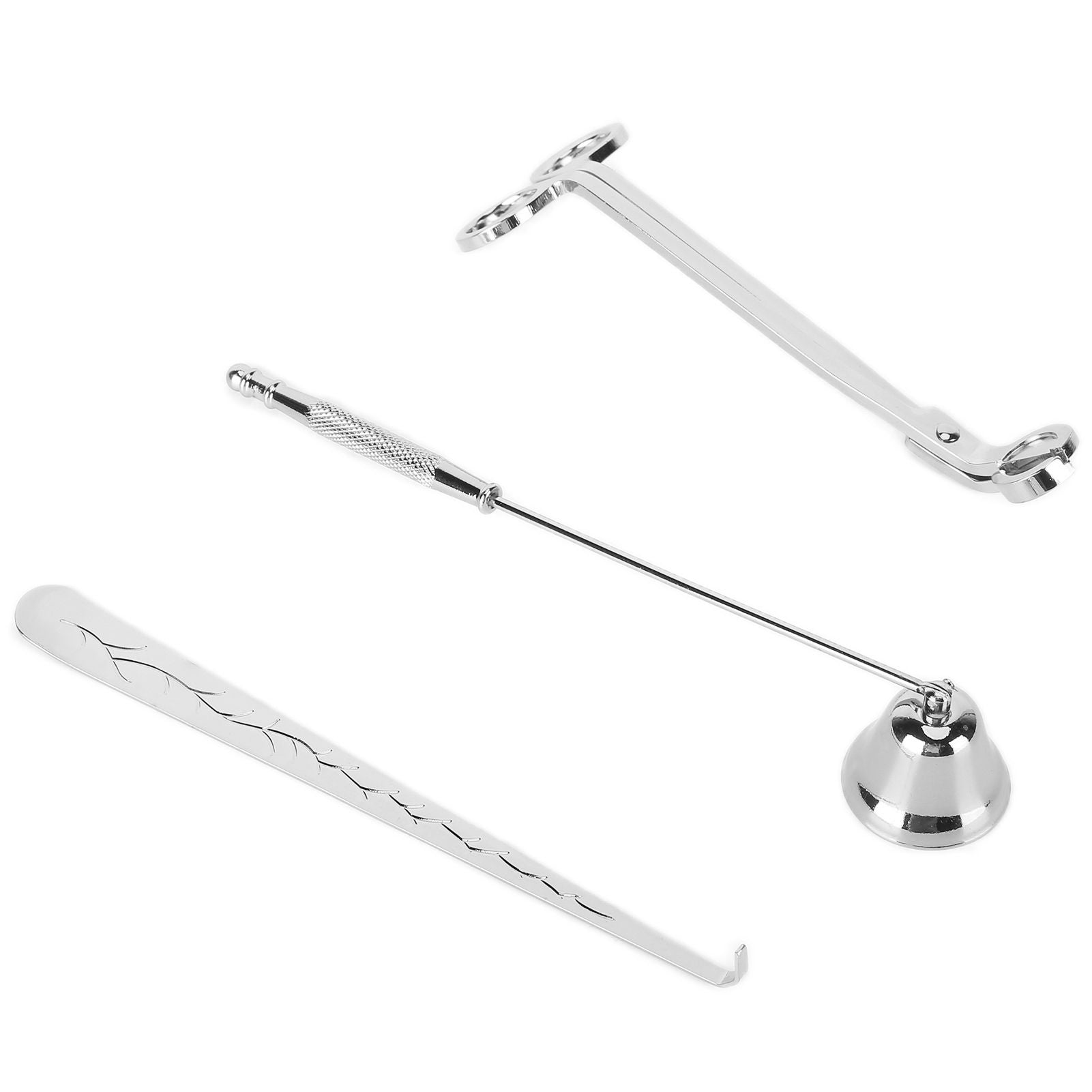 3PCS Candle Accessory Set Candle Wick Trimmer Cutter Snuffer Extinguisher Wick Dipper Gift SuppliesSilver V1294-YM0523-3117210129412