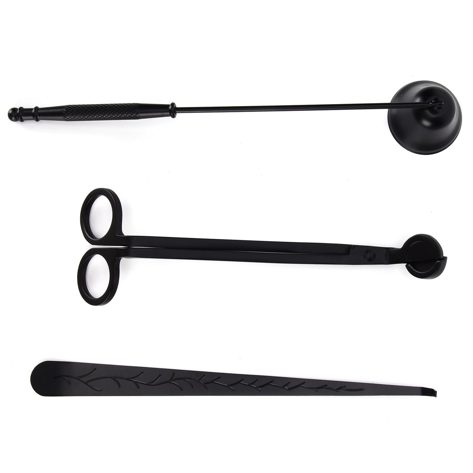 3PCS Candle Accessory Set Candle Wick Trimmer Cutter Snuffer Extinguisher Wick Dipper Gift SuppliesBlack V1294-YM0523-3117210129413