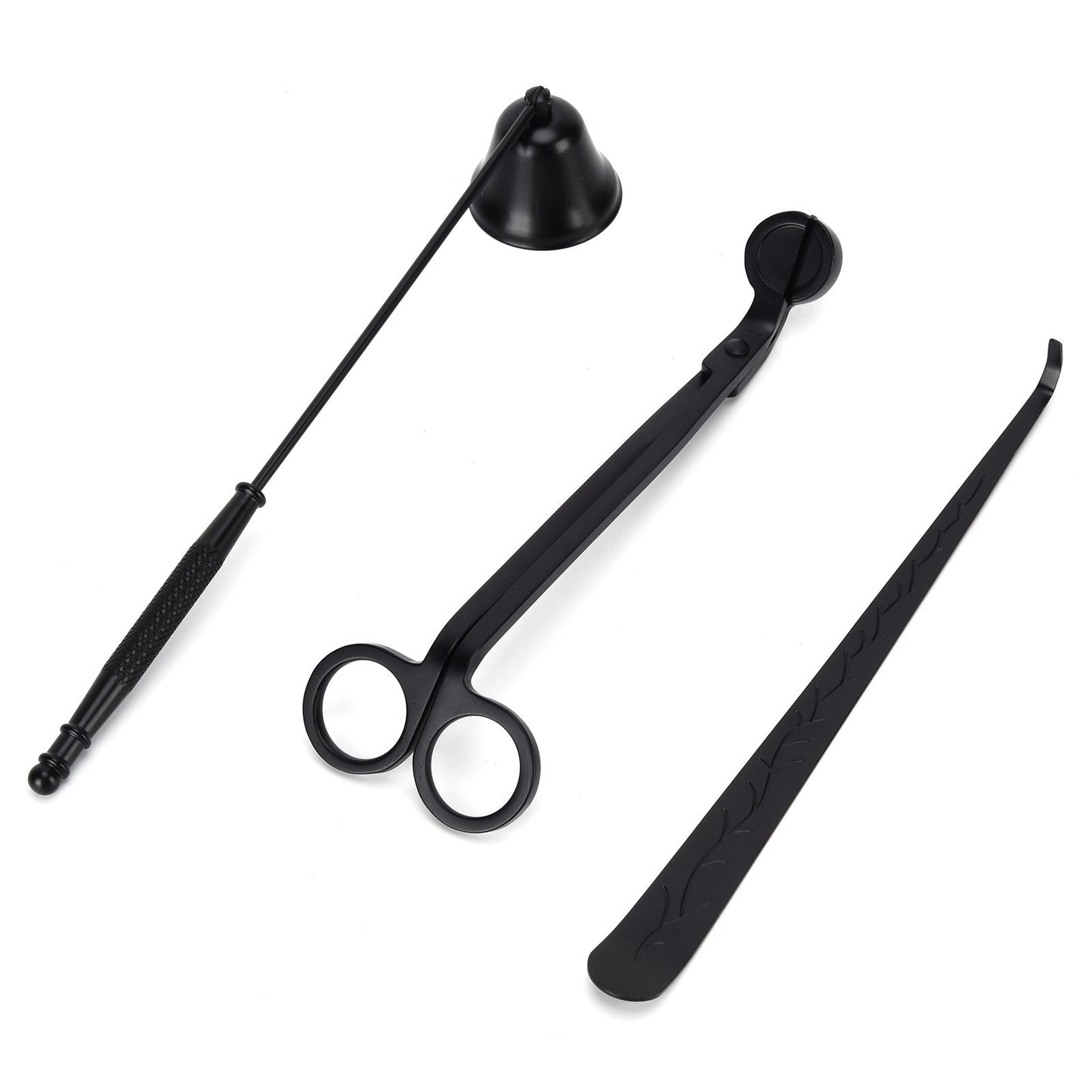 3PCS Candle Accessory Set Candle Wick Trimmer Cutter Snuffer Extinguisher Wick Dipper Gift SuppliesBlack V1294-YM0523-3117210129413