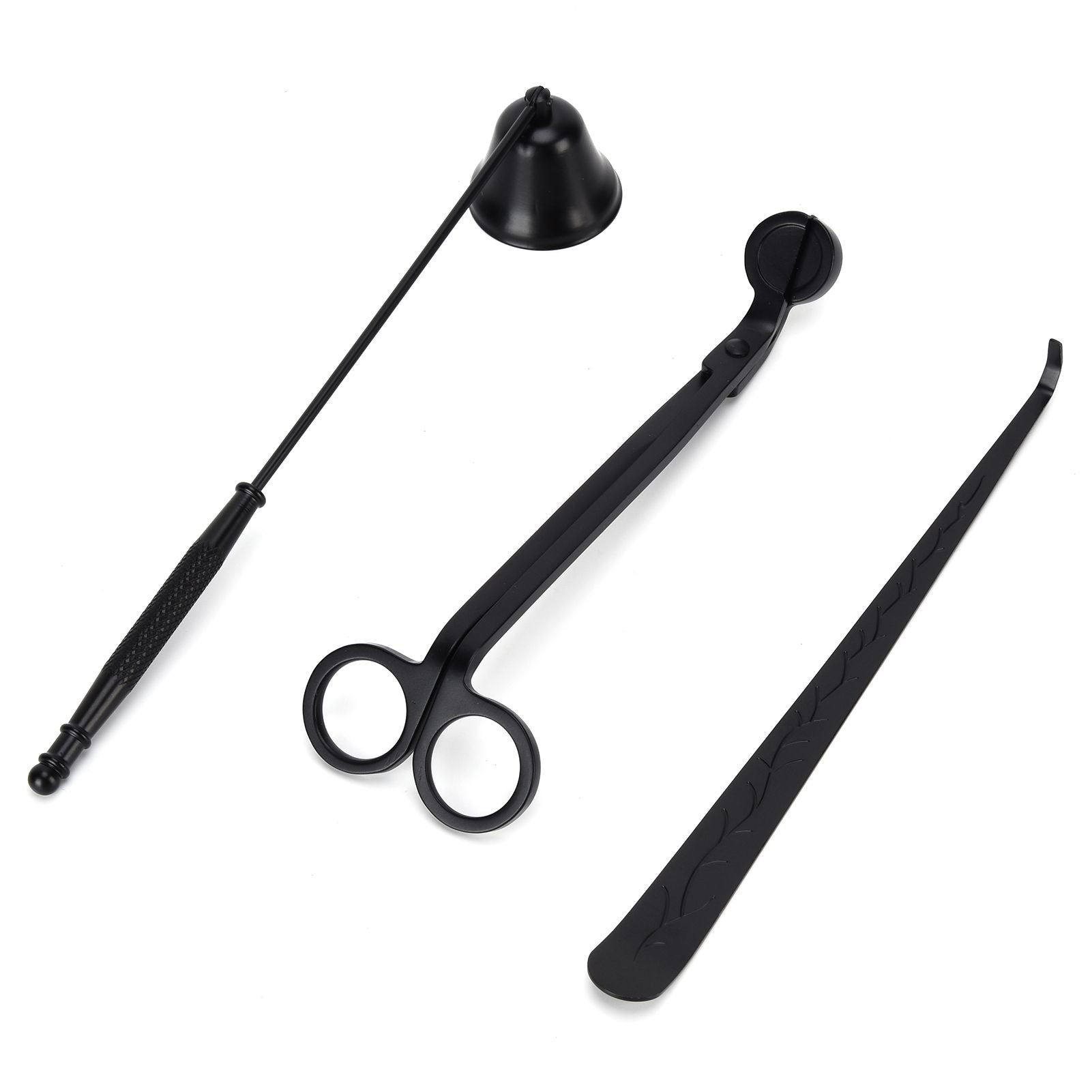 3PCS Candle Accessory Set Candle Wick Trimmer Cutter Snuffer Extinguisher Wick Dipper Gift SuppliesBlack V1294-YM0523-3117210129413