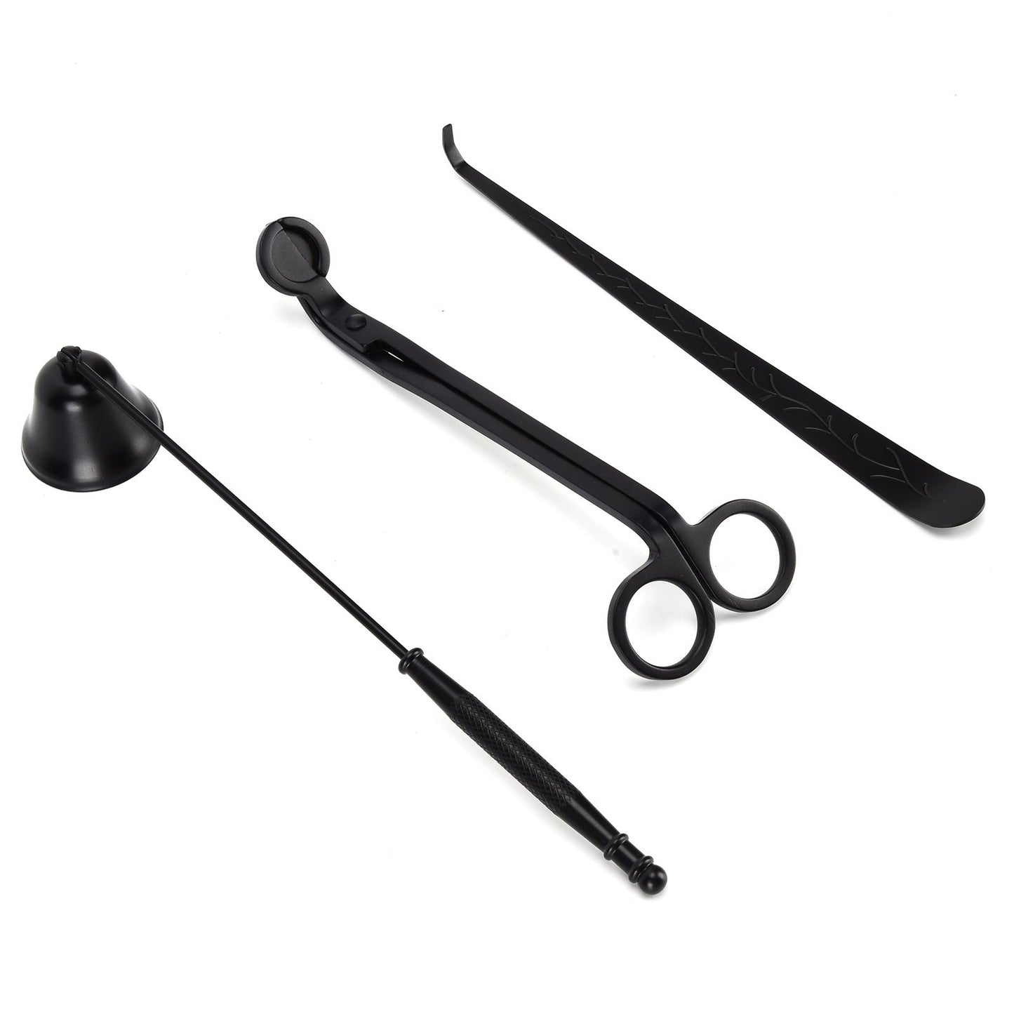 3PCS Candle Accessory Set Candle Wick Trimmer Cutter Snuffer Extinguisher Wick Dipper Gift SuppliesBlack V1294-YM0523-3117210129413