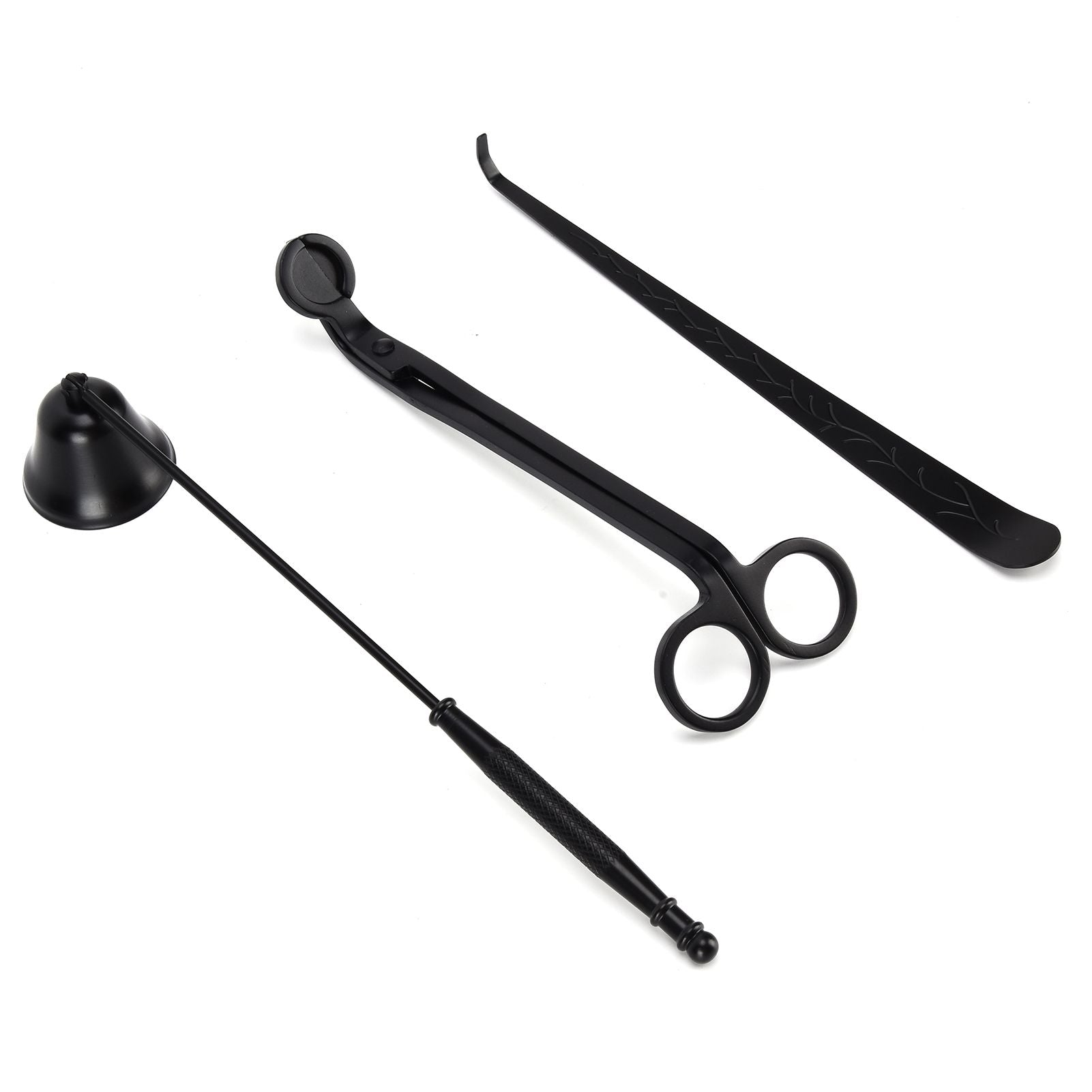 3PCS Candle Accessory Set Candle Wick Trimmer Cutter Snuffer Extinguisher Wick Dipper Gift SuppliesBlack V1294-YM0523-3117210129413