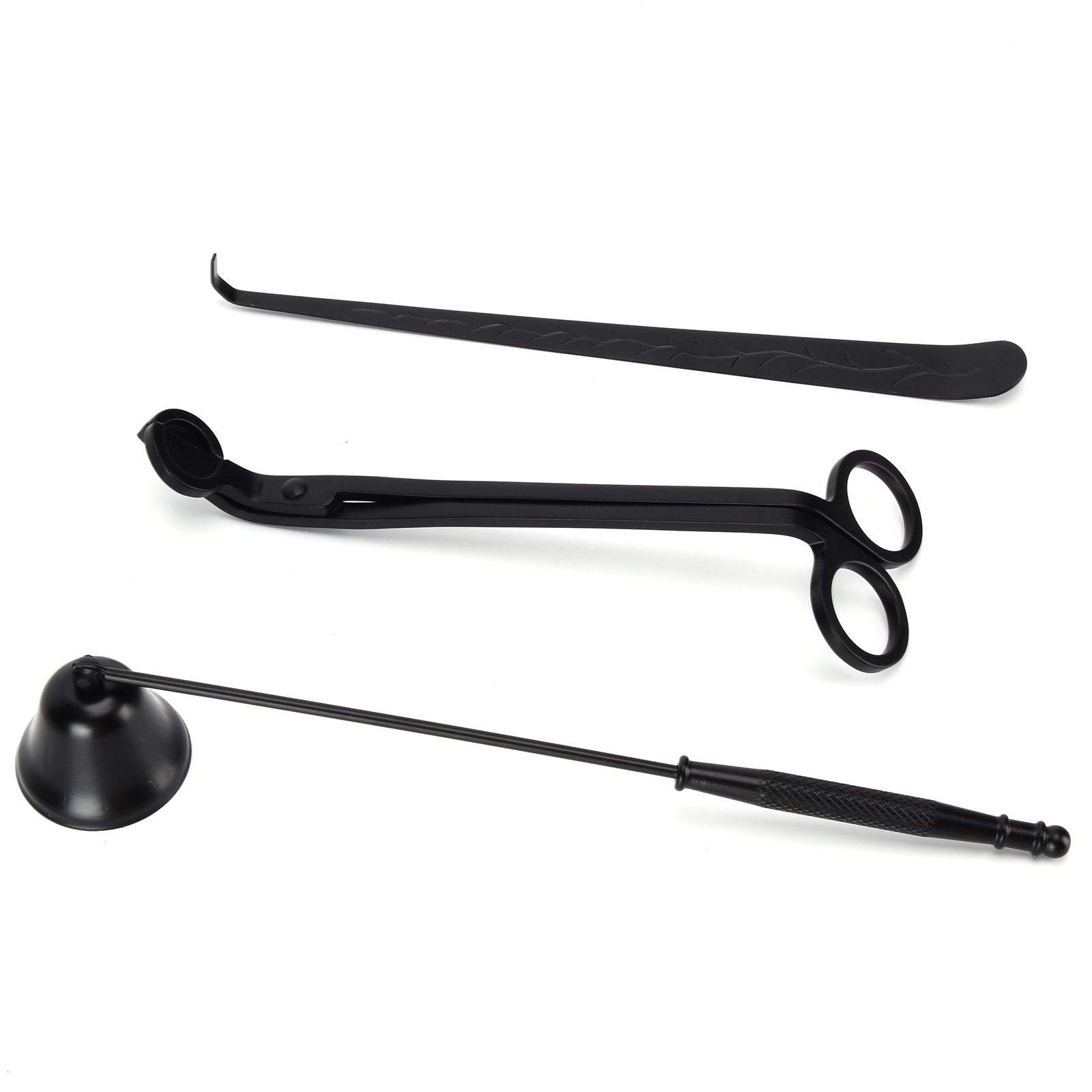 3PCS Candle Accessory Set Candle Wick Trimmer Cutter Snuffer Extinguisher Wick Dipper Gift SuppliesBlack V1294-YM0523-3117210129413