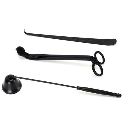 3PCS Candle Accessory Set Candle Wick Trimmer Cutter Snuffer Extinguisher Wick Dipper Gift SuppliesBlack V1294-YM0523-3117210129413