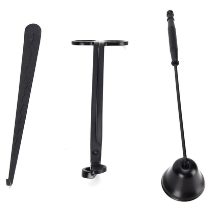3PCS Candle Accessory Set Candle Wick Trimmer Cutter Snuffer Extinguisher Wick Dipper Gift SuppliesBlack V1294-YM0523-3117210129413