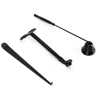 3PCS Candle Accessory Set Candle Wick Trimmer Cutter Snuffer Extinguisher Wick Dipper Gift SuppliesBlack V1294-YM0523-3117210129413