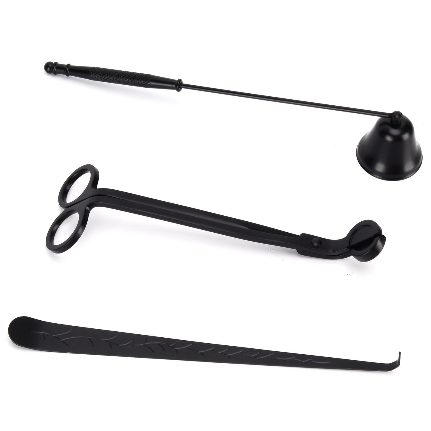 3PCS Candle Accessory Set Candle Wick Trimmer Cutter Snuffer Extinguisher Wick Dipper Gift SuppliesBlack V1294-YM0523-3117210129413