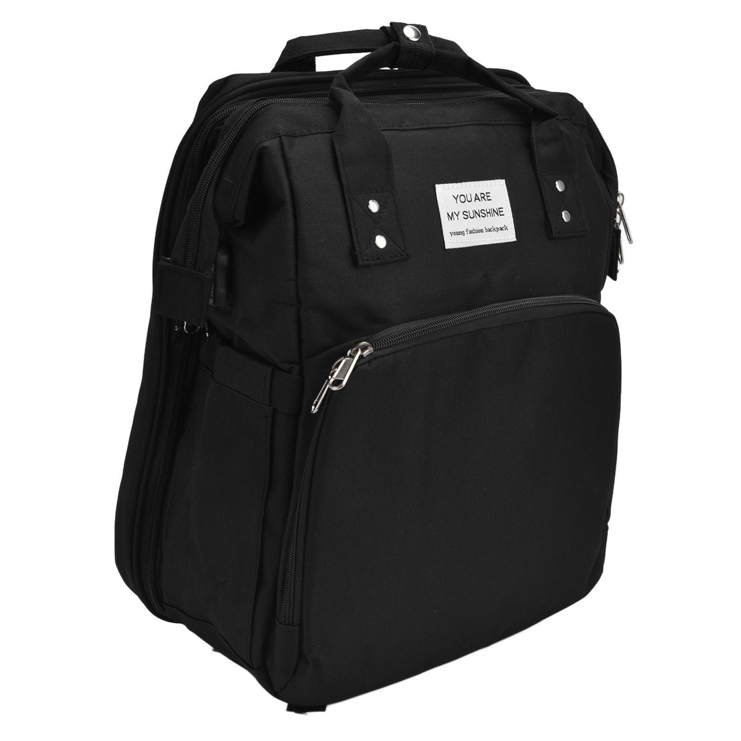 Backpack Multifunctional Foldable Large Capacity Baby Diaper Storage Bag for TravelBlack V1294-YM0523-3117210159811