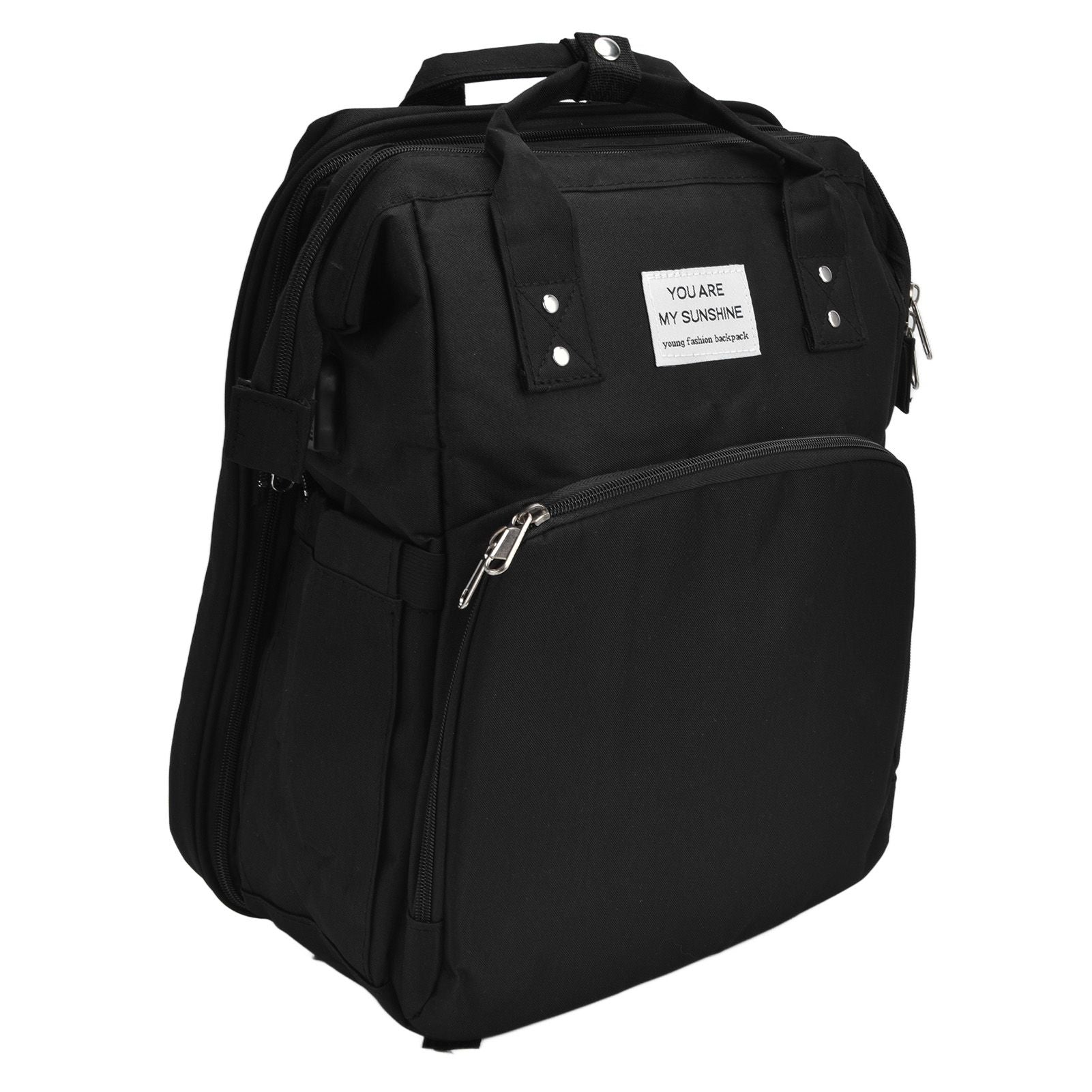 Backpack Multifunctional Foldable Large Capacity Baby Diaper Storage Bag for TravelBlack V1294-YM0523-3117210159811