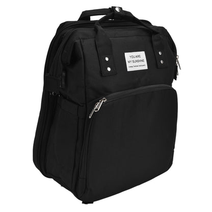 Backpack Multifunctional Foldable Large Capacity Baby Diaper Storage Bag for TravelBlack V1294-YM0523-3117210159811