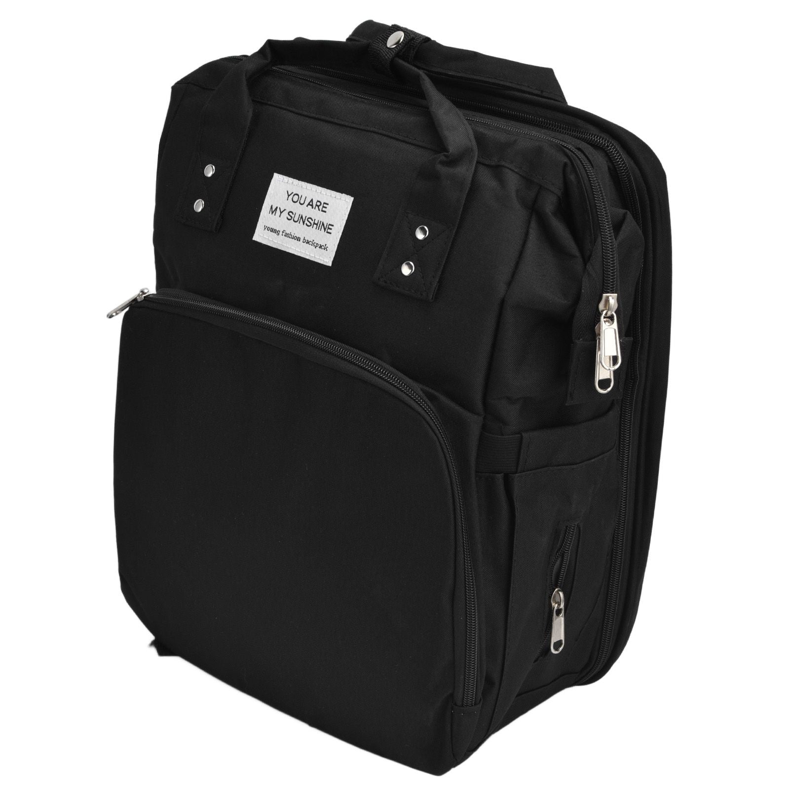 Backpack Multifunctional Foldable Large Capacity Baby Diaper Storage Bag for TravelBlack V1294-YM0523-3117210159811