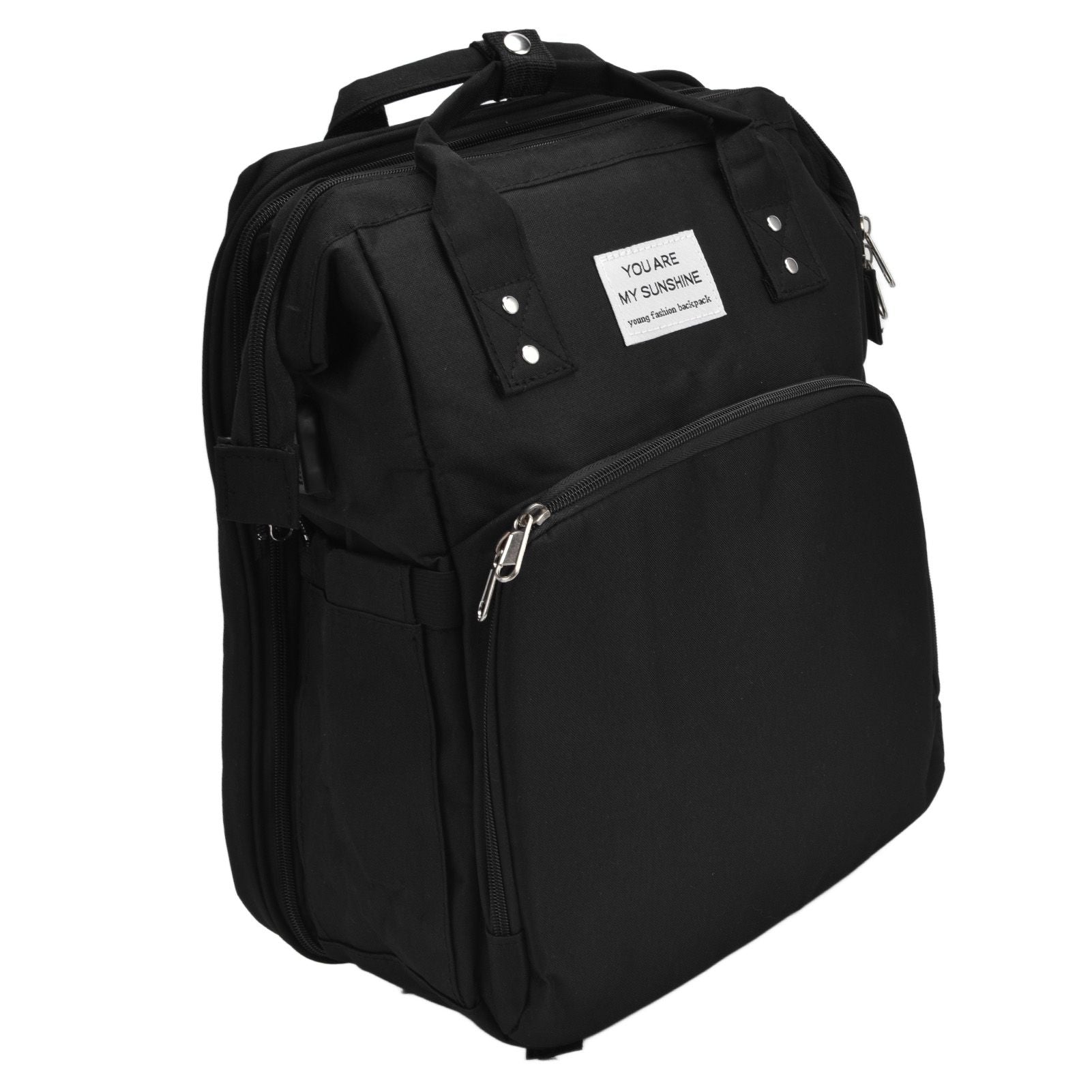 Backpack Multifunctional Foldable Large Capacity Baby Diaper Storage Bag for TravelBlack V1294-YM0523-3117210159811