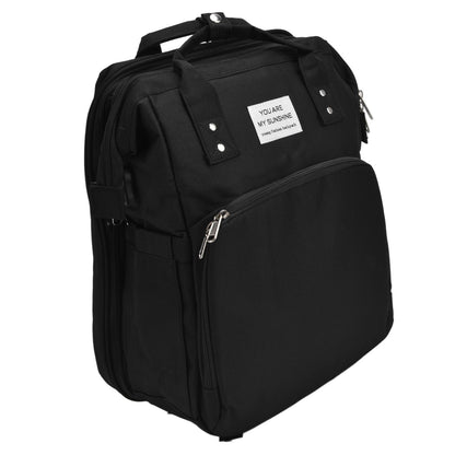 Backpack Multifunctional Foldable Large Capacity Baby Diaper Storage Bag for TravelBlack V1294-YM0523-3117210159811