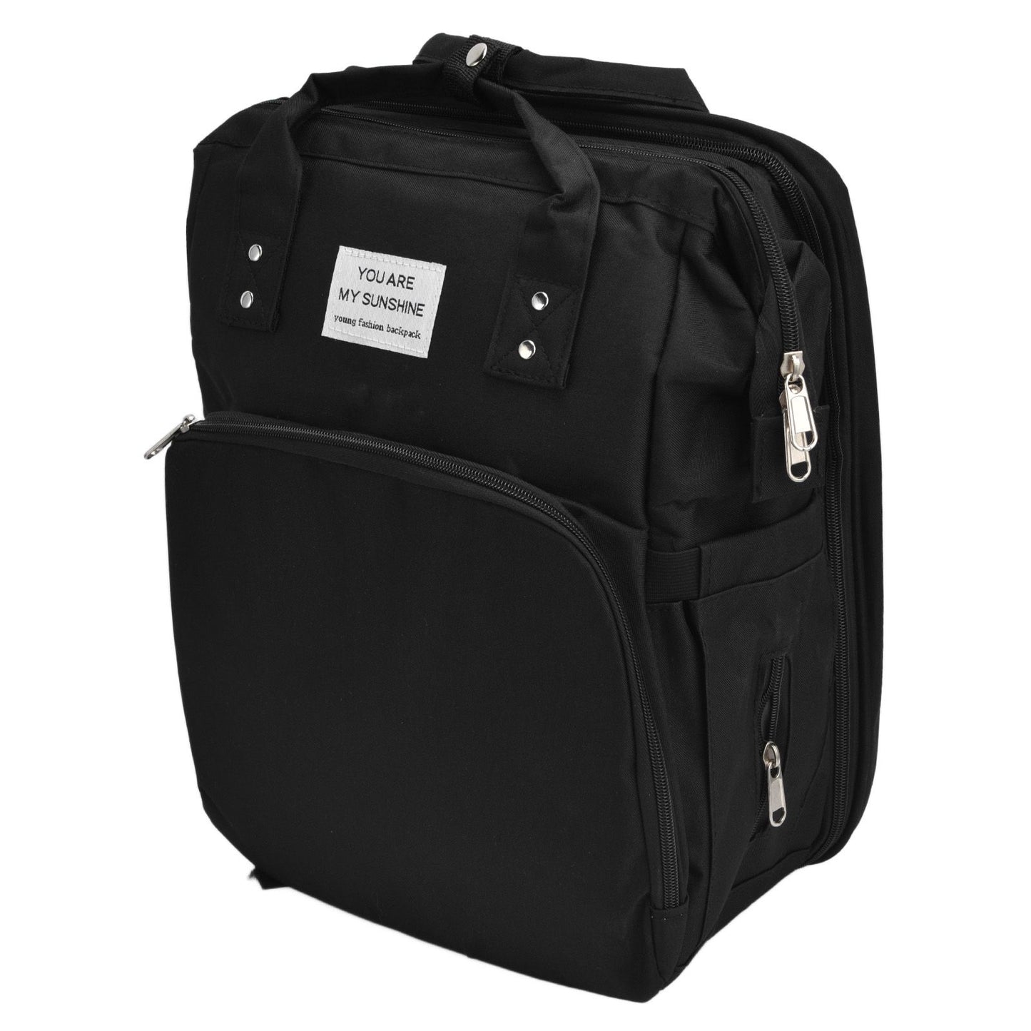 Backpack Multifunctional Foldable Large Capacity Baby Diaper Storage Bag for TravelBlack V1294-YM0523-3117210159811