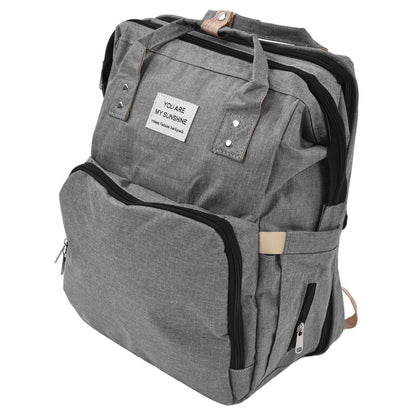 Backpack Multifunctional Foldable Large Capacity Baby Diaper Storage Bag for TravelLight Grey V1294-YM0523-3117210159812
