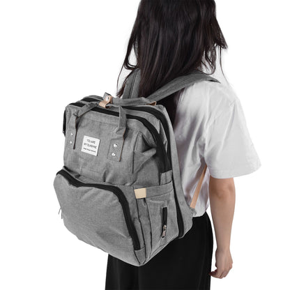 Backpack Multifunctional Foldable Large Capacity Baby Diaper Storage Bag for TravelLight Grey V1294-YM0523-3117210159812