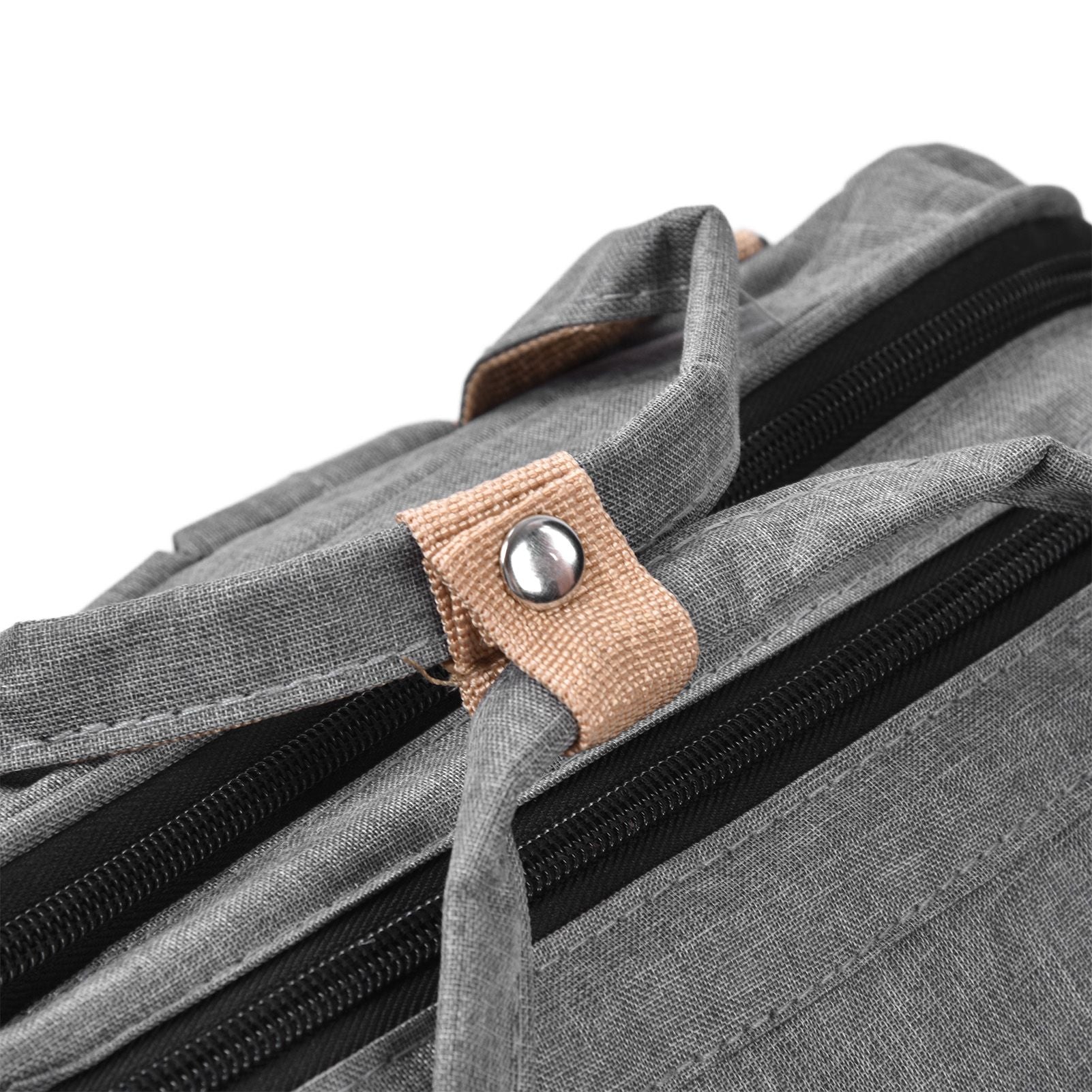 Backpack Multifunctional Foldable Large Capacity Baby Diaper Storage Bag for TravelLight Grey V1294-YM0523-3117210159812