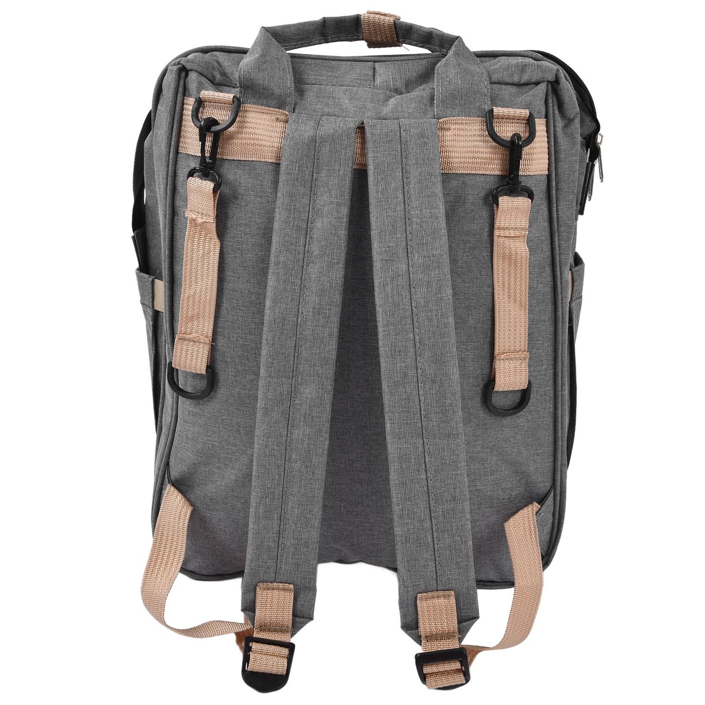 Backpack Multifunctional Foldable Large Capacity Baby Diaper Storage Bag for TravelLight Grey V1294-YM0523-3117210159812