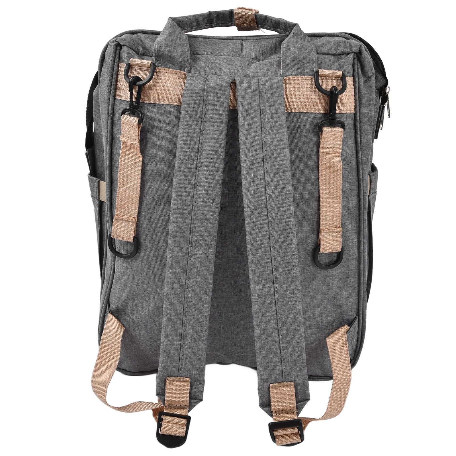 Backpack Multifunctional Foldable Large Capacity Baby Diaper Storage Bag for TravelLight Grey V1294-YM0523-3117210159812