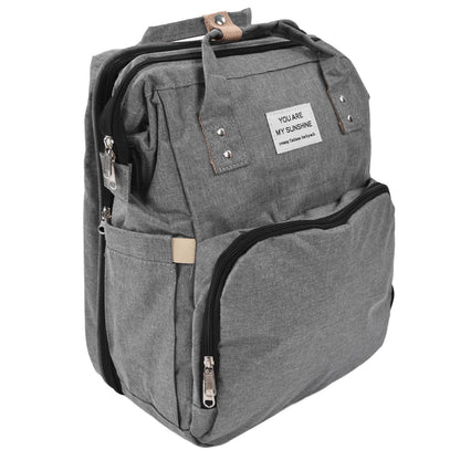 Backpack Multifunctional Foldable Large Capacity Baby Diaper Storage Bag for TravelLight Grey V1294-YM0523-3117210159812