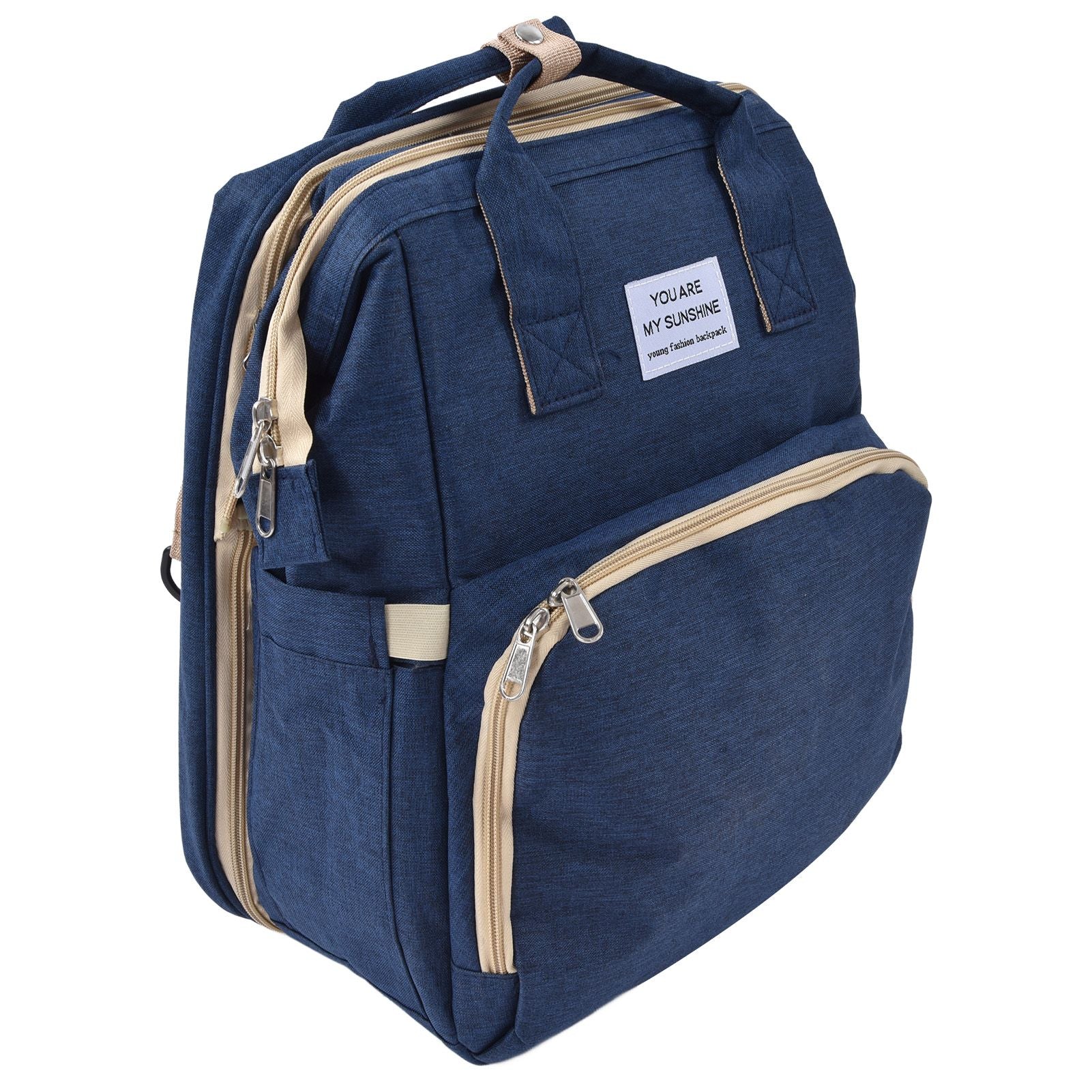 Backpack Multifunctional Foldable Large Capacity Baby Diaper Storage Bag for TravelDark Blue V1294-YM0523-3117210159813