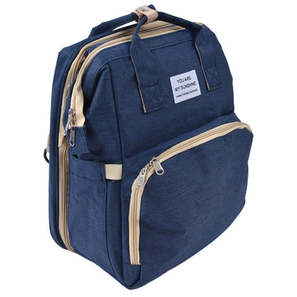 Backpack Multifunctional Foldable Large Capacity Baby Diaper Storage Bag for TravelDark Blue V1294-YM0523-3117210159813
