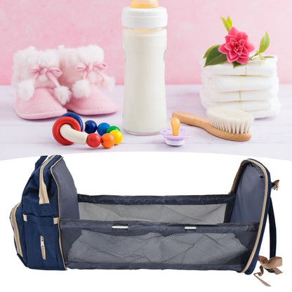 Backpack Multifunctional Foldable Large Capacity Baby Diaper Storage Bag for TravelDark Blue V1294-YM0523-3117210159813