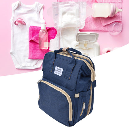 Backpack Multifunctional Foldable Large Capacity Baby Diaper Storage Bag for TravelDark Blue V1294-YM0523-3117210159813