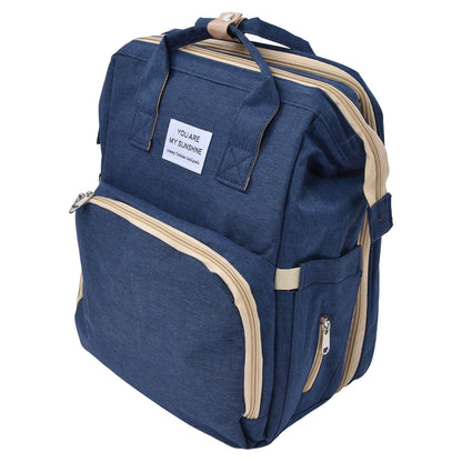Backpack Multifunctional Foldable Large Capacity Baby Diaper Storage Bag for TravelDark Blue V1294-YM0523-3117210159813