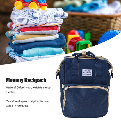 Backpack Multifunctional Foldable Large Capacity Baby Diaper Storage Bag for TravelDark Blue V1294-YM0523-3117210159813