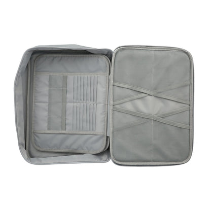 Document Bag Fireproof Waterproof Portable Large Size Multi Layer File Organizer for Home and TravelSilver V1294-YM0523-3117210169911