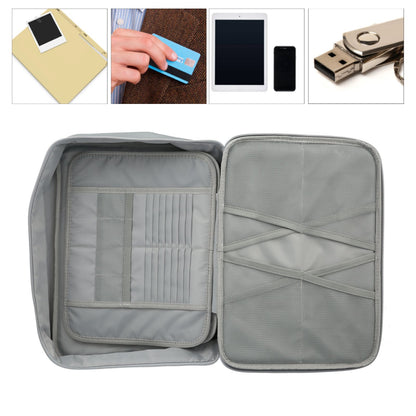 Document Bag Fireproof Waterproof Portable Large Size Multi Layer File Organizer for Home and TravelSilver V1294-YM0523-3117210169911