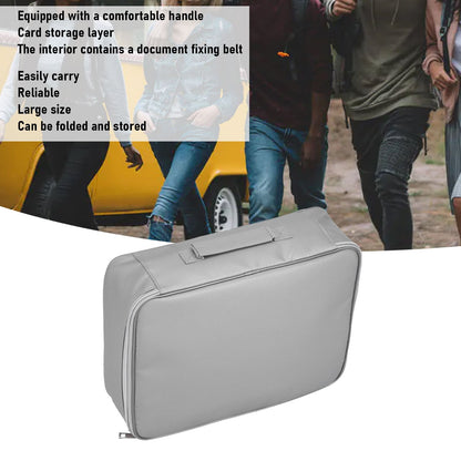 Document Bag Fireproof Waterproof Portable Large Size Multi Layer File Organizer for Home and TravelSilver V1294-YM0523-3117210169911