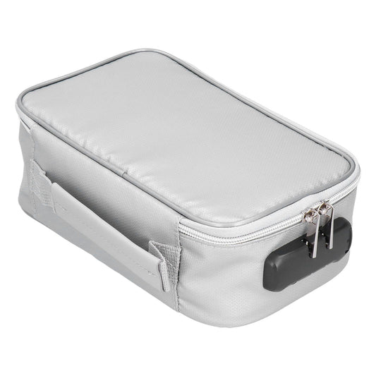 Fireproof Document Bag with Lock Portable Small Fireproof Document Bag for Home Office TravelSilver V1294-YM0523-3117210170011