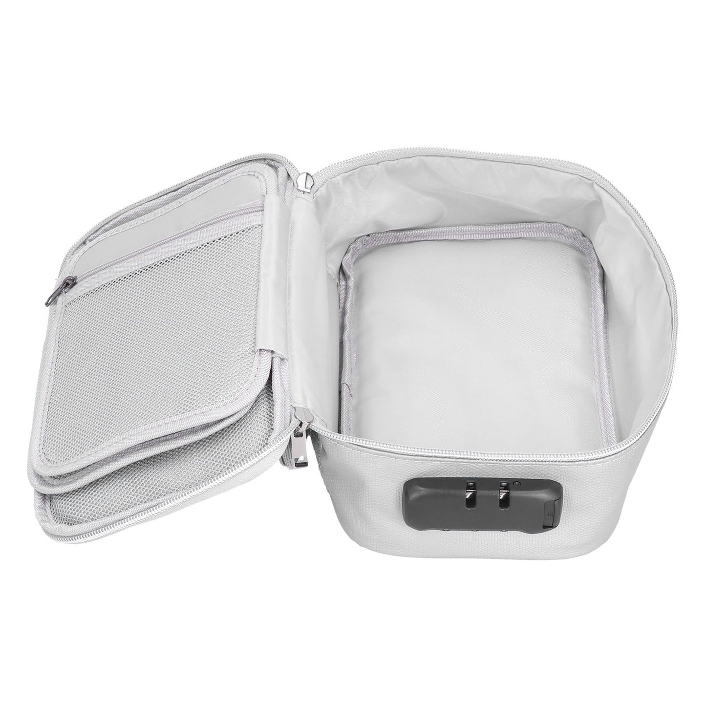 Fireproof Document Bag with Lock Portable Small Fireproof Document Bag for Home Office TravelSilver V1294-YM0523-3117210170011