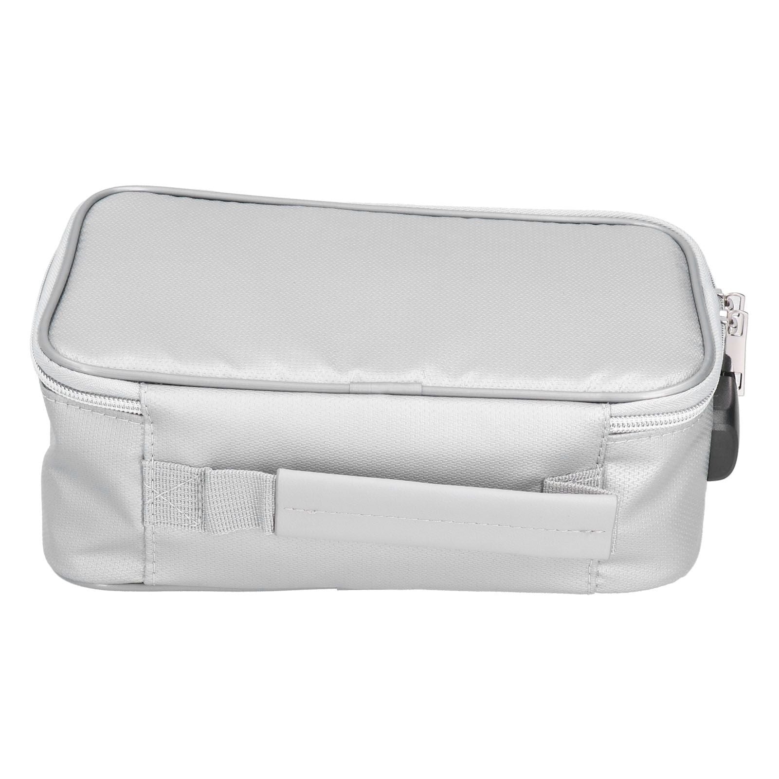 Fireproof Document Bag with Lock Portable Small Fireproof Document Bag for Home Office TravelSilver V1294-YM0523-3117210170011
