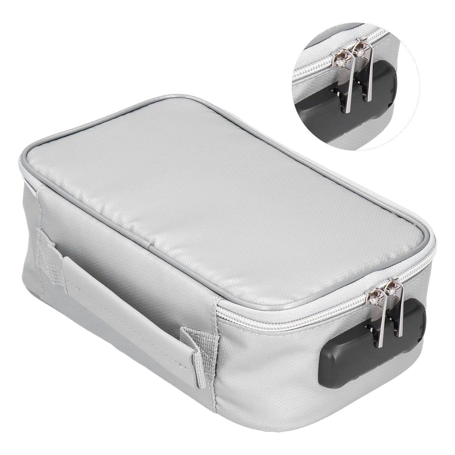 Fireproof Document Bag with Lock Portable Small Fireproof Document Bag for Home Office TravelSilver V1294-YM0523-3117210170011
