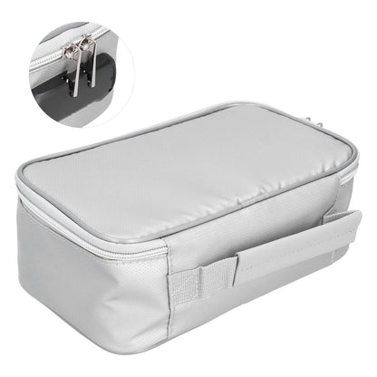 Fireproof Document Bag with Lock Portable Small Fireproof Document Bag for Home Office TravelSilver V1294-YM0523-3117210170011