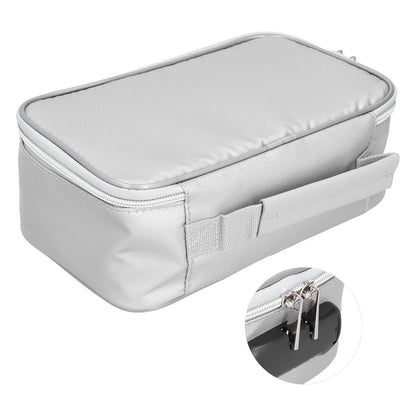 Fireproof Document Bag with Lock Portable Small Fireproof Document Bag for Home Office TravelSilver V1294-YM0523-3117210170011