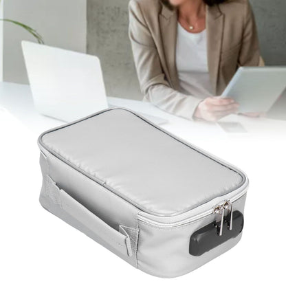 Fireproof Document Bag with Lock Portable Small Fireproof Document Bag for Home Office TravelSilver V1294-YM0523-3117210170011