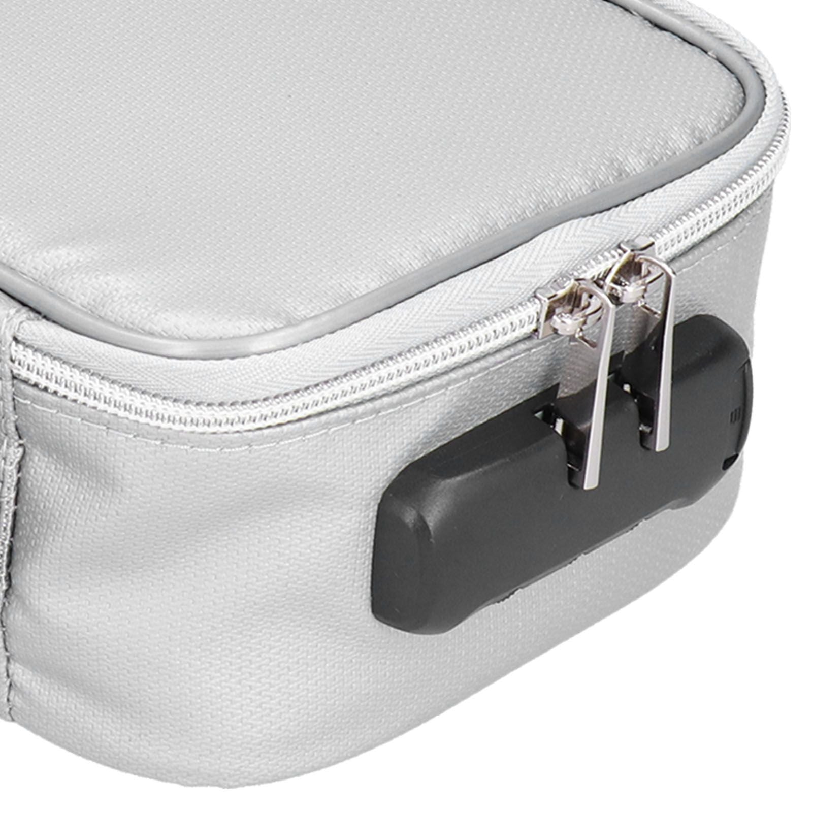 Fireproof Document Bag with Lock Portable Small Fireproof Document Bag for Home Office TravelSilver V1294-YM0523-3117210170011