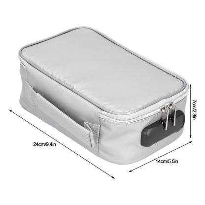 Fireproof Document Bag with Lock Portable Small Fireproof Document Bag for Home Office TravelSilver V1294-YM0523-3117210170011