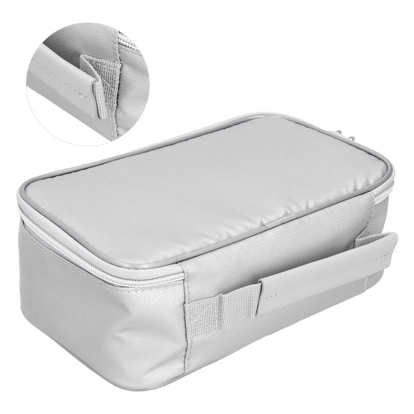 Fireproof Document Bag with Lock Portable Small Fireproof Document Bag for Home Office TravelSilver V1294-YM0523-3117210170011