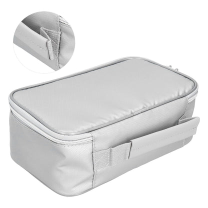 Fireproof Document Bag with Lock Portable Small Fireproof Document Bag for Home Office TravelSilver V1294-YM0523-3117210170011