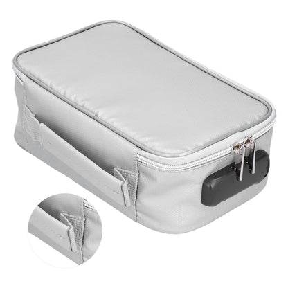 Fireproof Document Bag with Lock Portable Small Fireproof Document Bag for Home Office TravelSilver V1294-YM0523-3117210170011