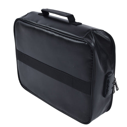 Fireproof Document Bag Pouch Portable File Safe Organizer Large Capacity Storage Box Case with LockBlack V1294-YM0523-3117210177311